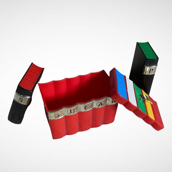 Davis Products Salt Pepper and Sugar Miniature Book Rack Set - Picture 5 of 7